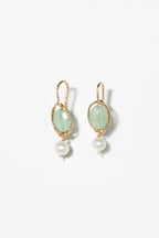 Victoire Earrings - Green Quartz