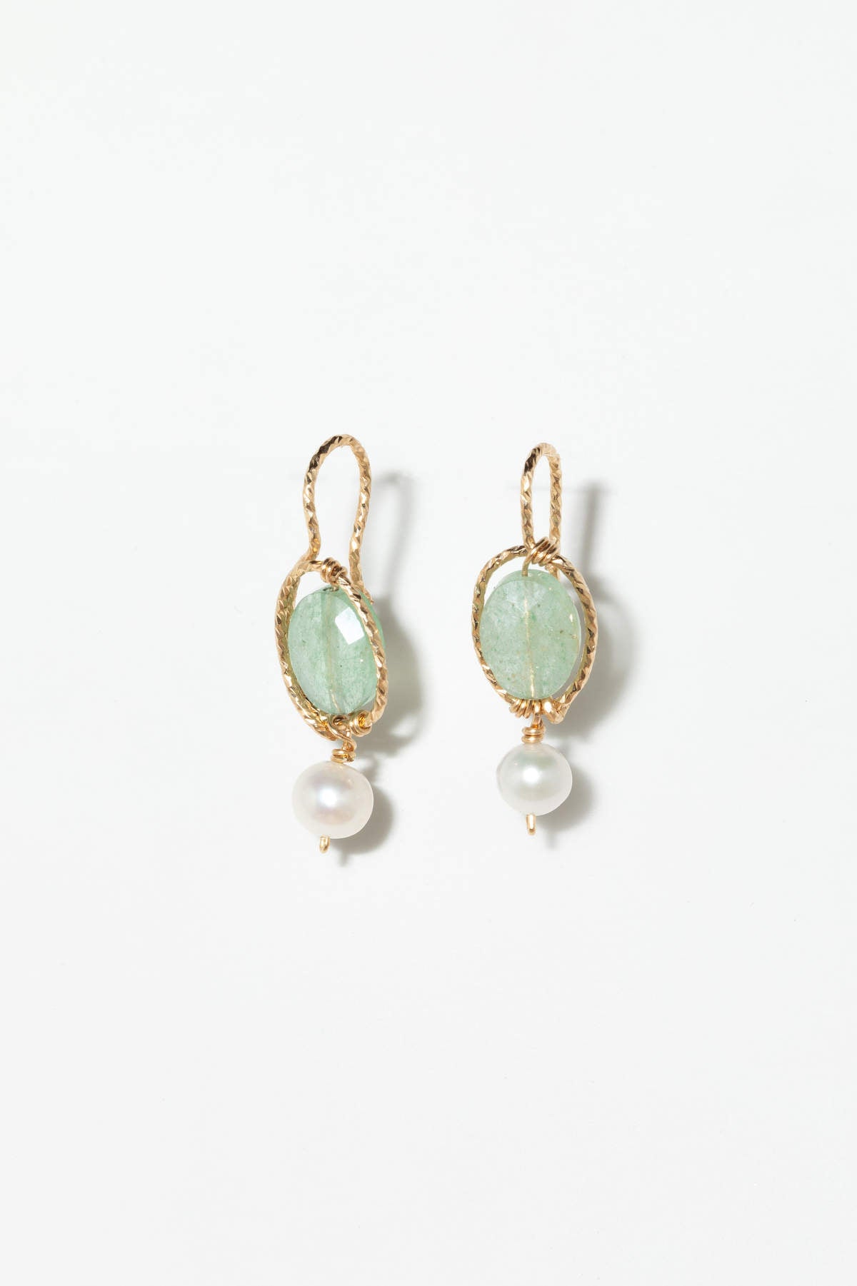 Victoire Earrings - Green Quartz