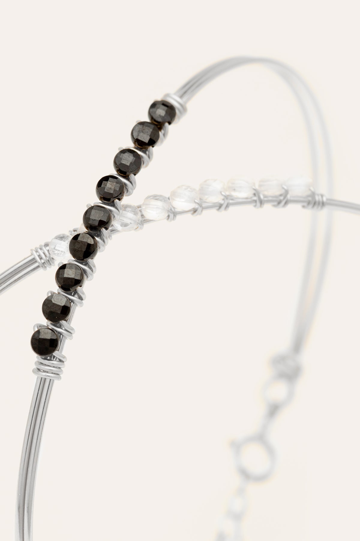 Pavé Bangle - Spinel - Silver
