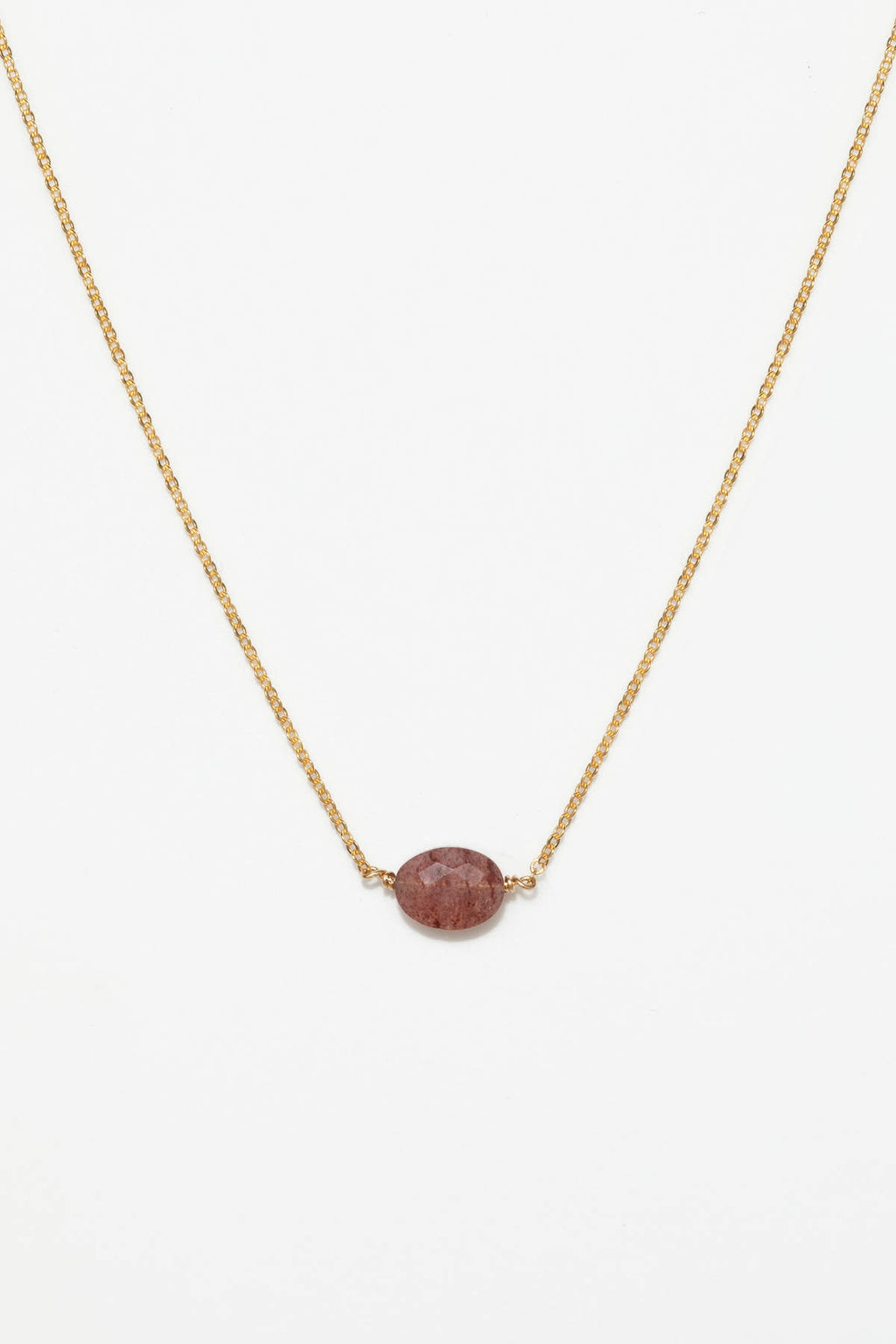 Collier Victoire - Quartz fraise rose