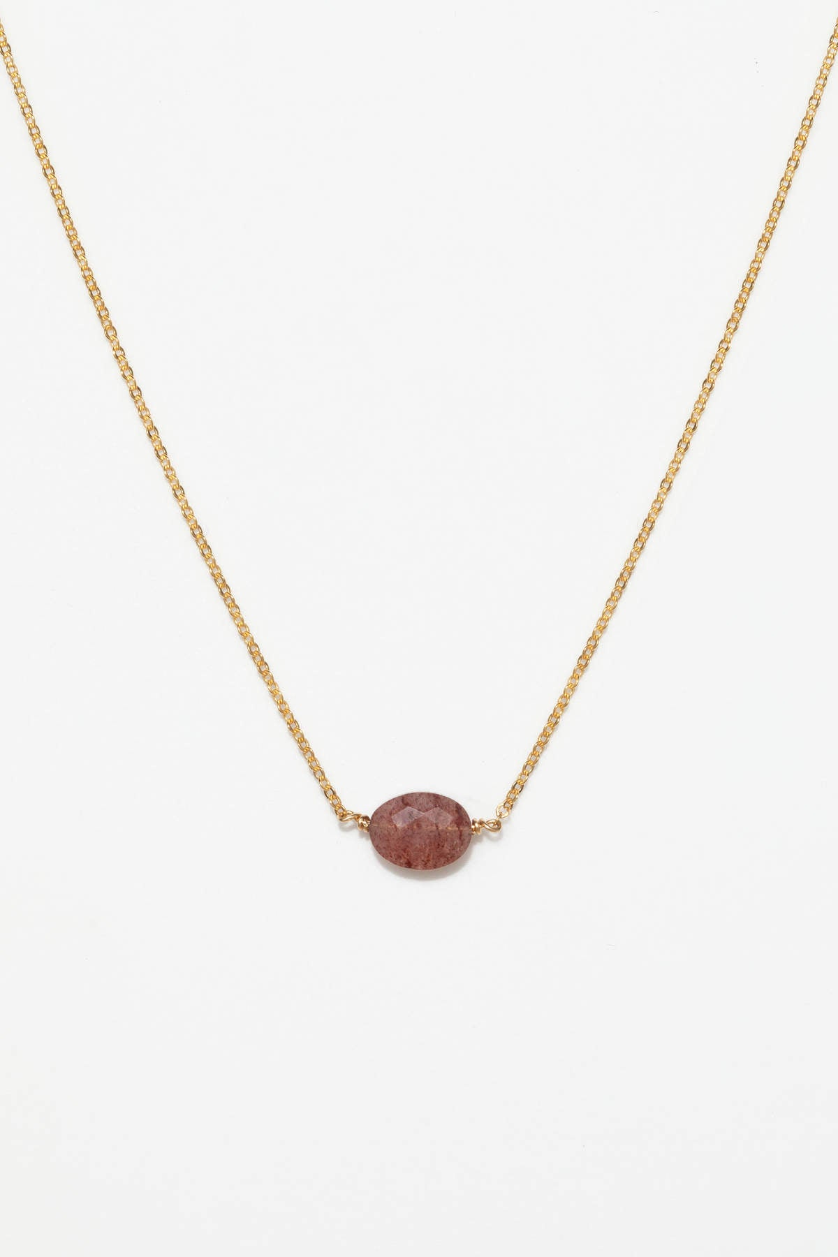 Collier Victoire - Quartz fraise rose