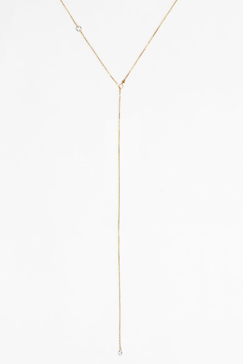 Vice-Versa Adjustable Necklace - 750‰ Gold White Diamond