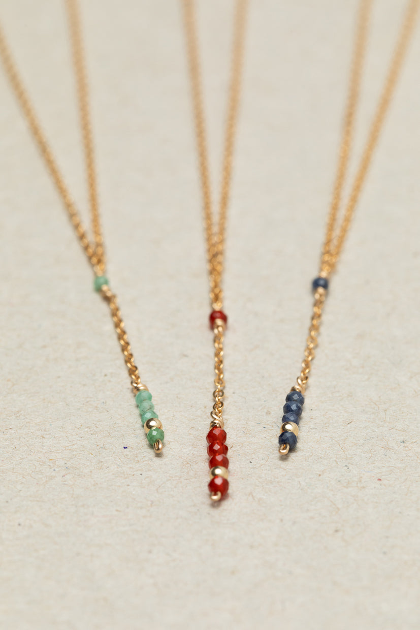 Collier long Théa - Émeraude