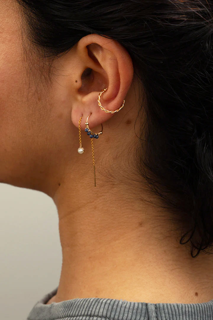 Bijou d'oreille Stella multi-positions - Perles de culture