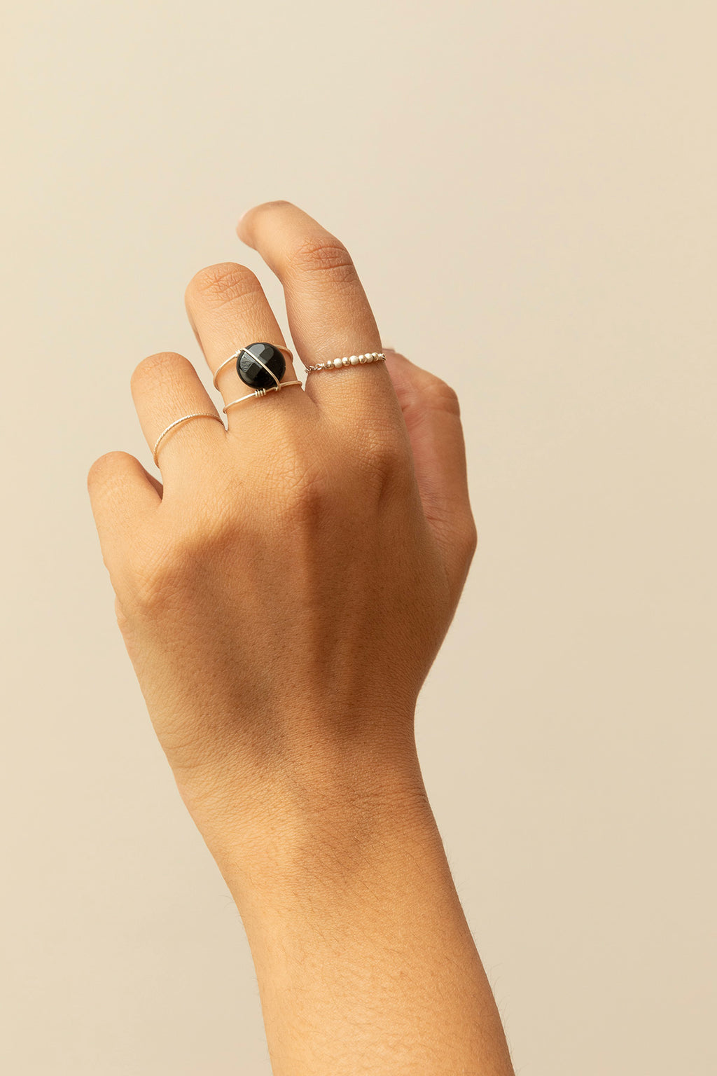 Bague Organique - Agate - Argent