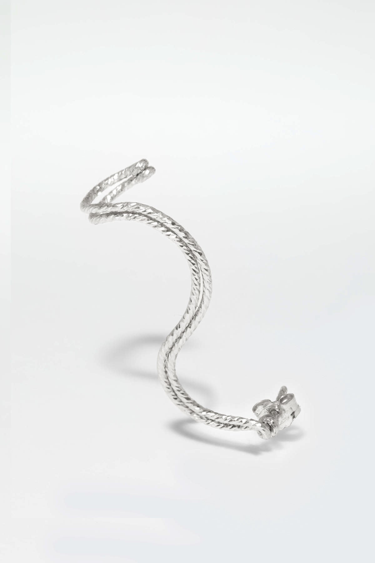 Bijou d'oreille Vague - Argent