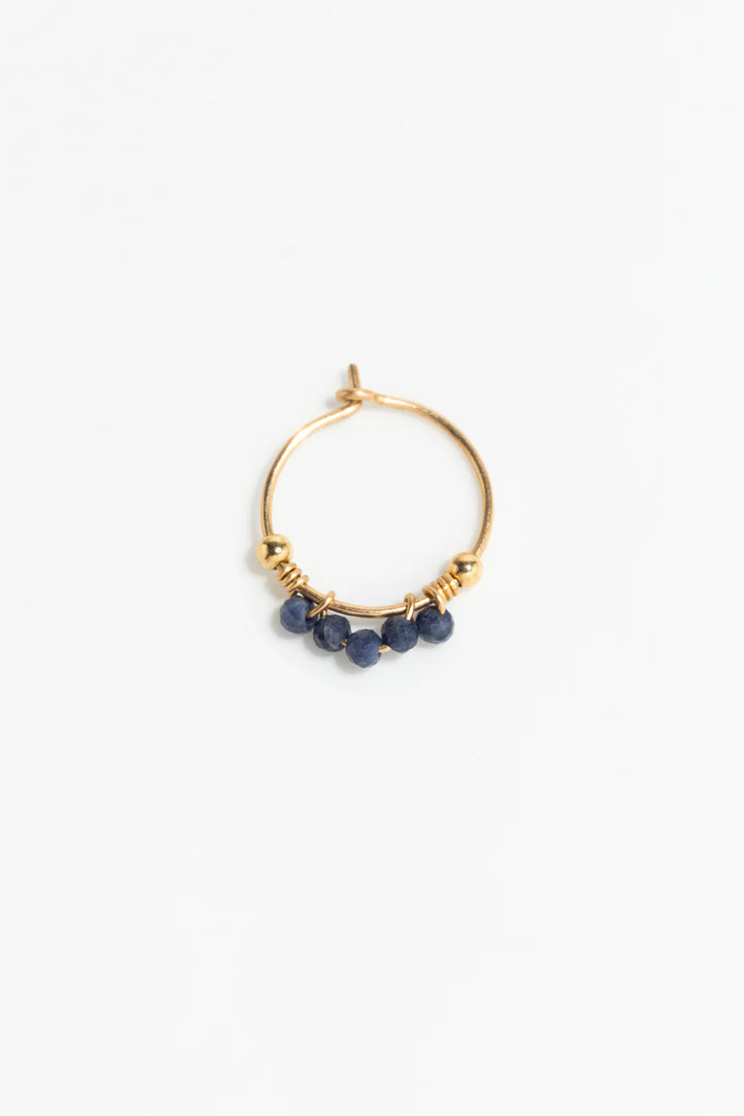 Mini Creoles Priya - Sapphire
