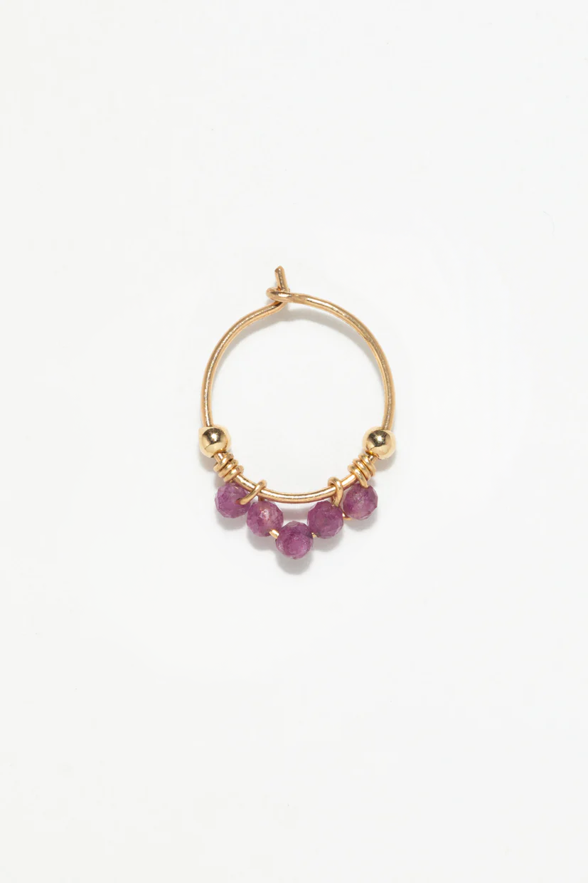 Mini Creoles Priya - Ruby