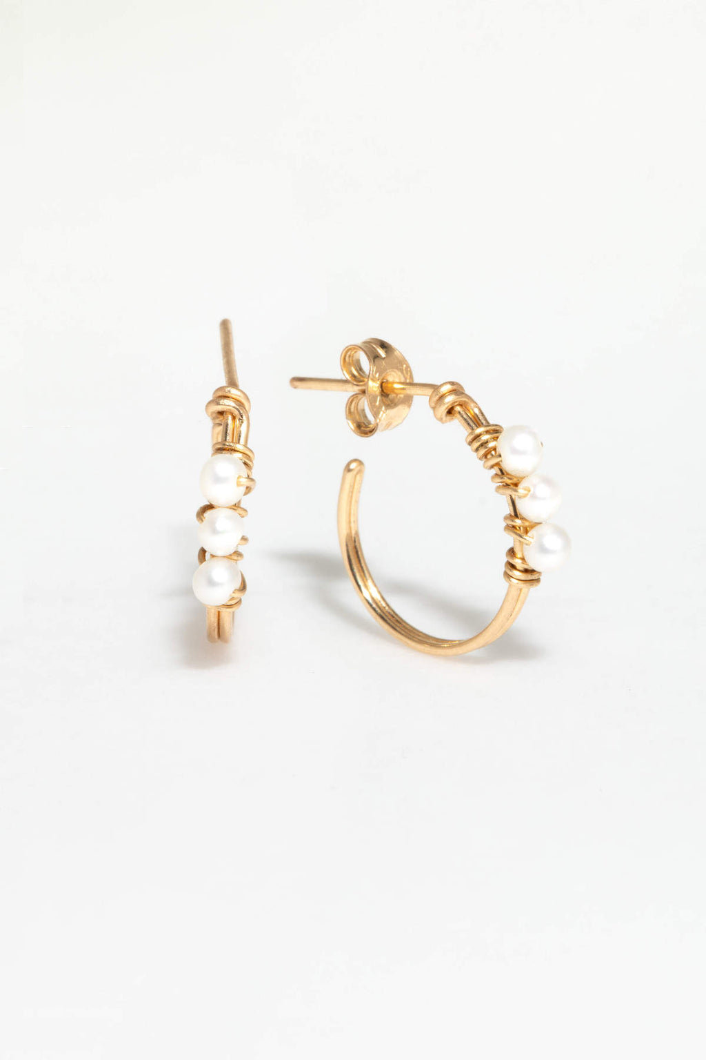 Théa Creole Earrings - Cultured Pearl