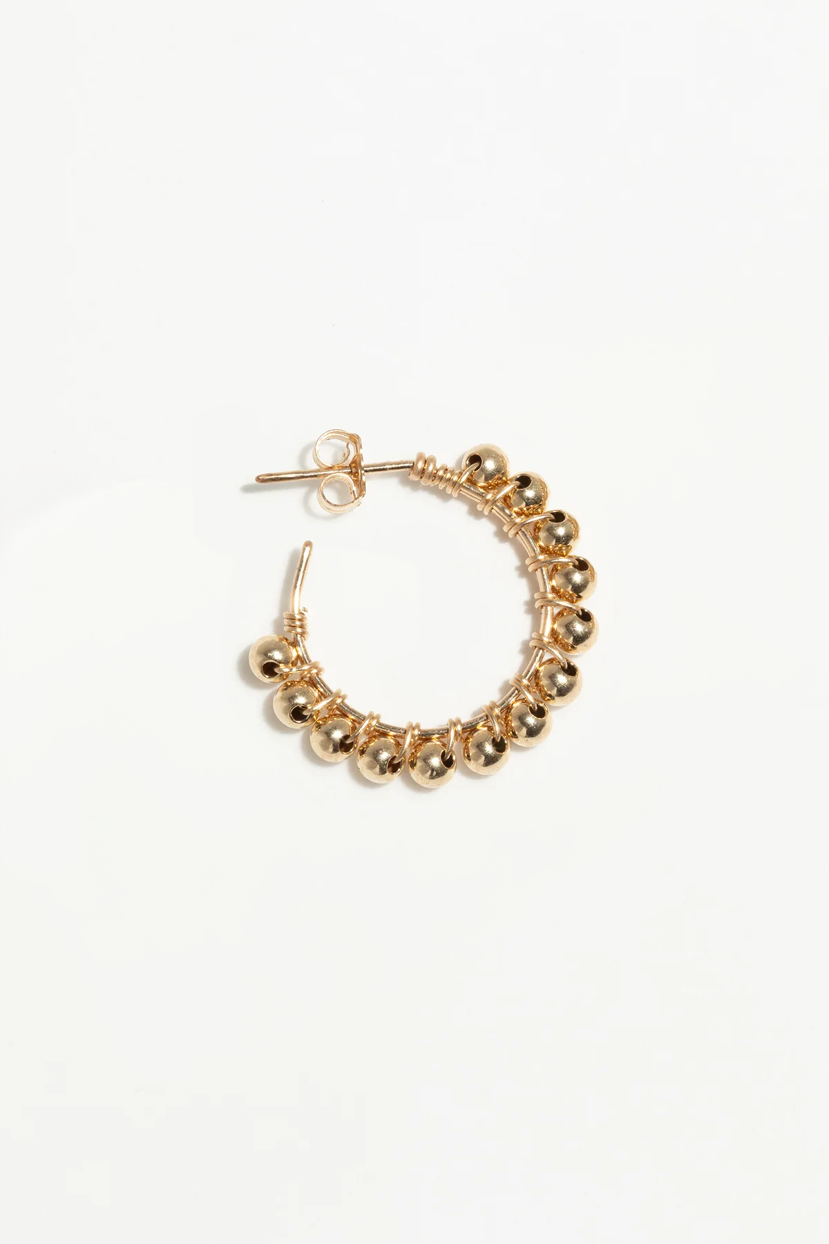 Large beaded hoop earrings