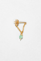 Anna chain earrings - Emerald