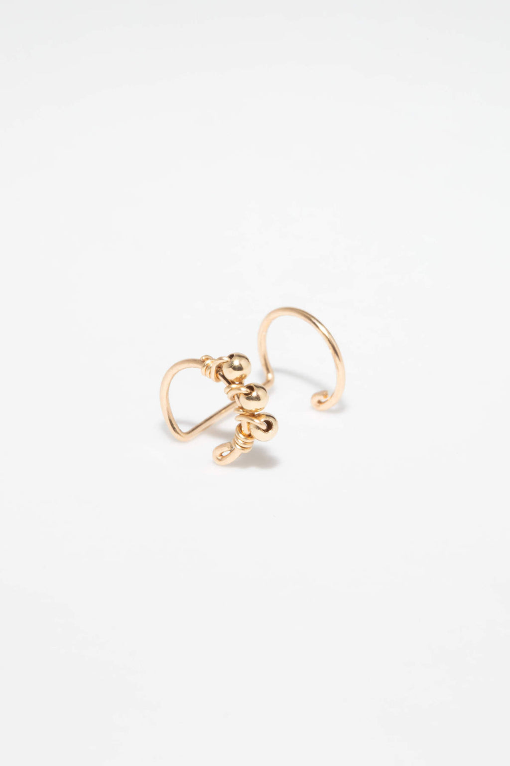 Faux piercing double hélix tissé