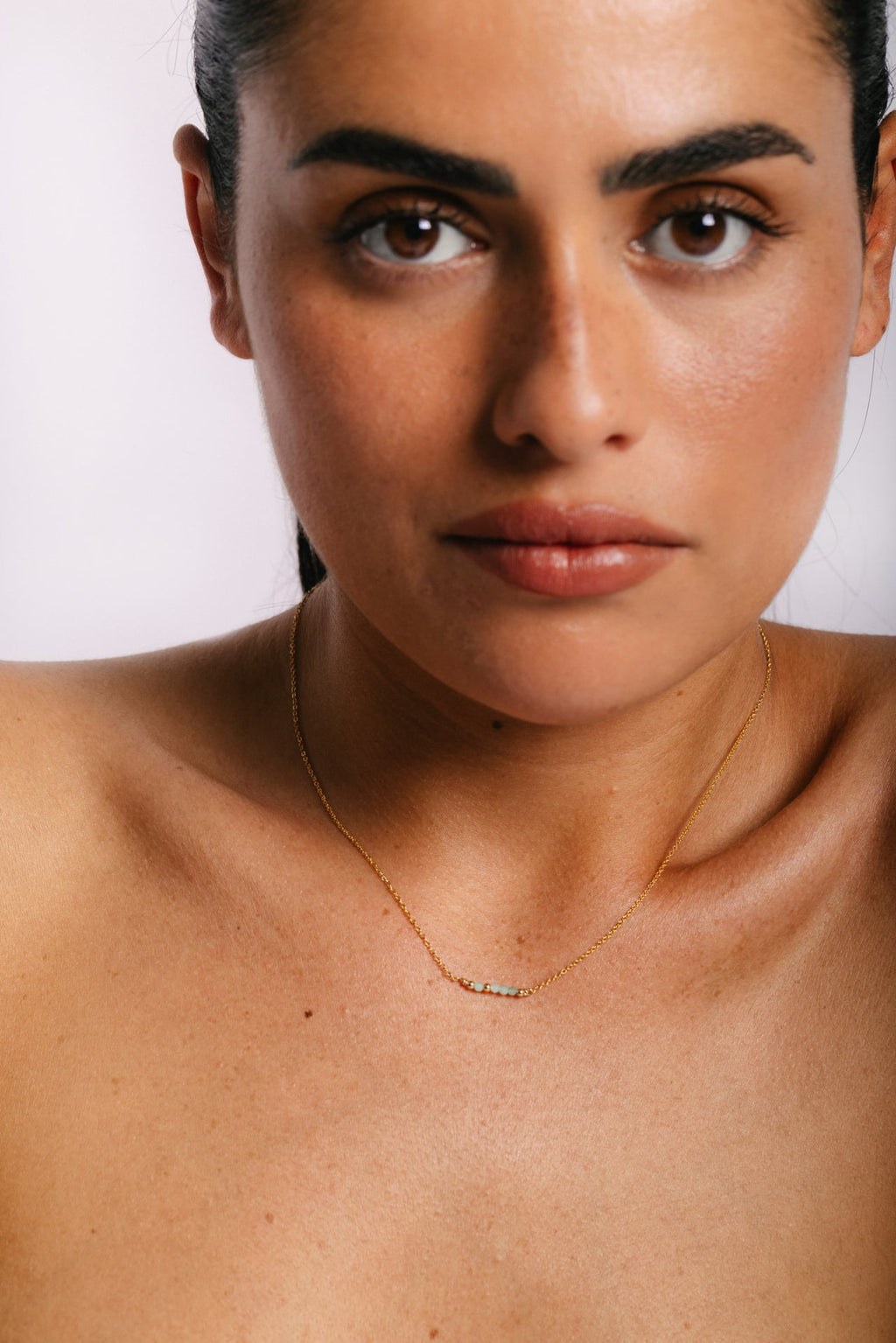 Collier court théa - Emeraude