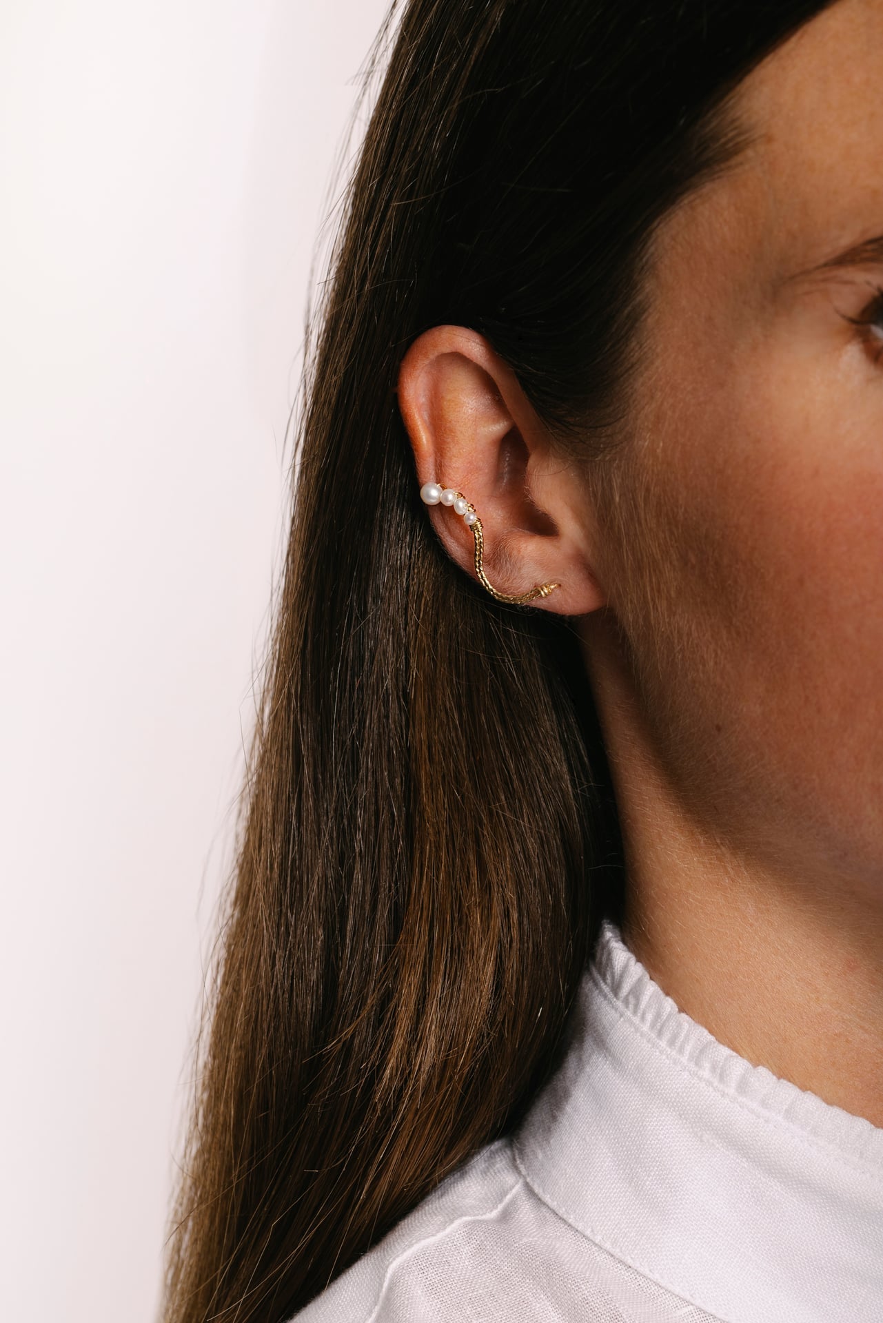 Bijou d'oreille Vague - Perle de culture