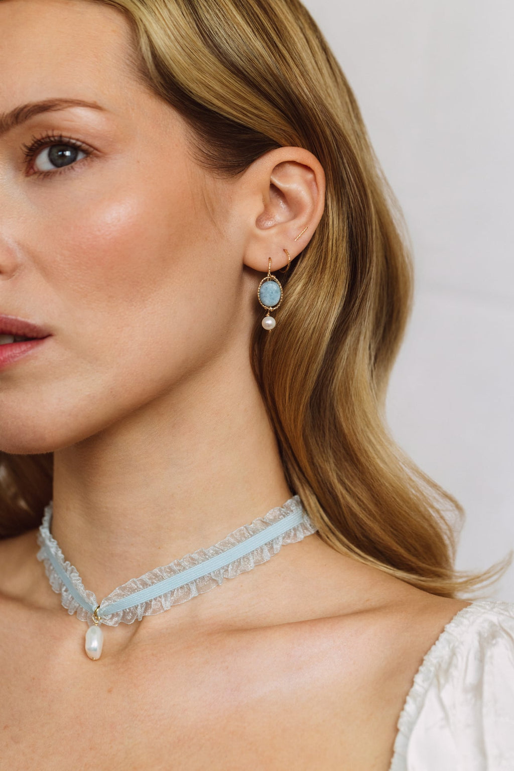 Collier Madeleine - Bleu clair
