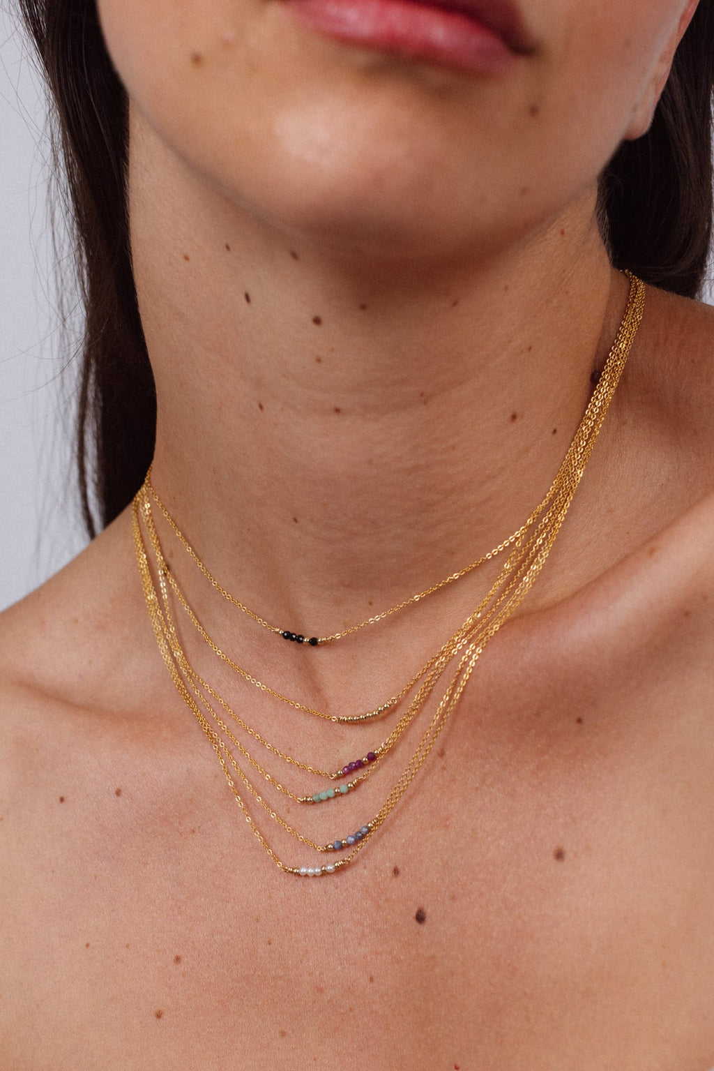 Collier court théa - Rubis