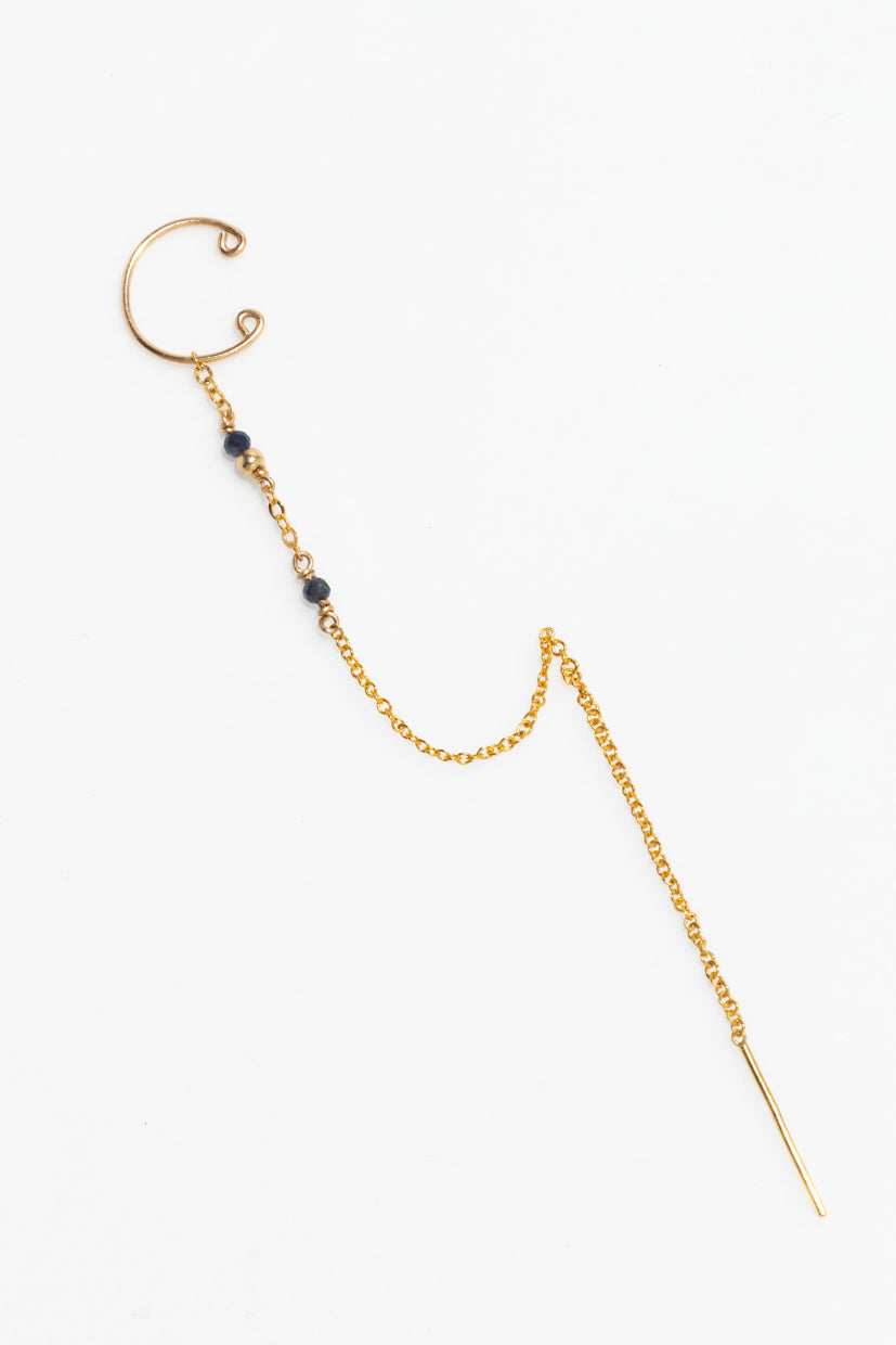 Bijou d'oreille chaînette Céleste - Saphir