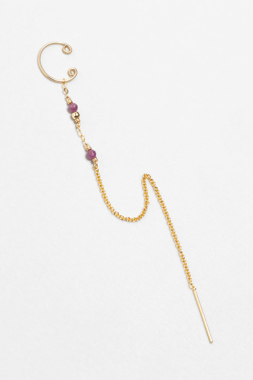 Bijou d'oreille Céleste - Rubis
