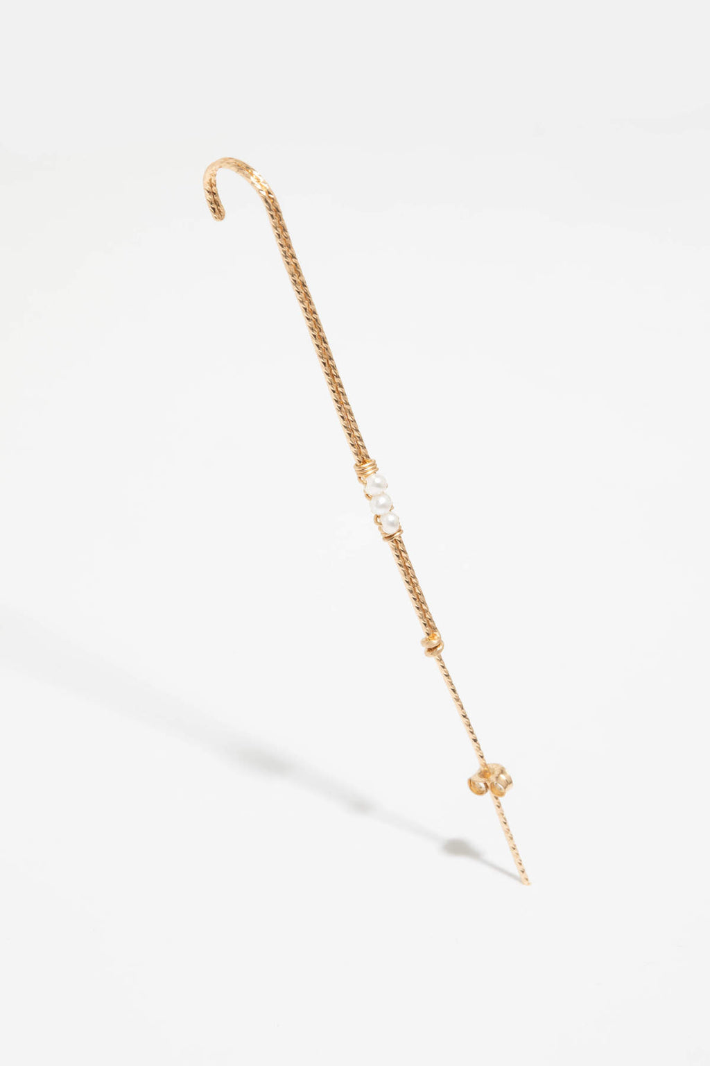 Bijou d'oreille traversant - Perle de culture