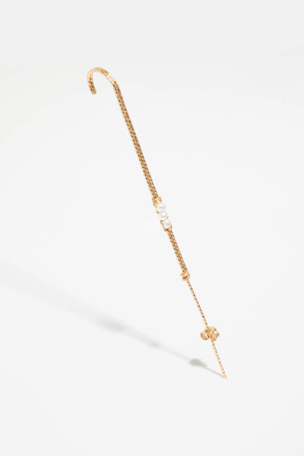 Bijou d'oreille traversant - Perle de culture