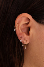 Sia Hoops – 750‰ Gold – White Diamond