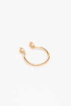 Faux piercing de nez Essentiel à plat, anneau d'or laminé