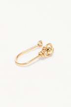 Faux piercing de nez Pina à plat, anneau et perle d'or laminé