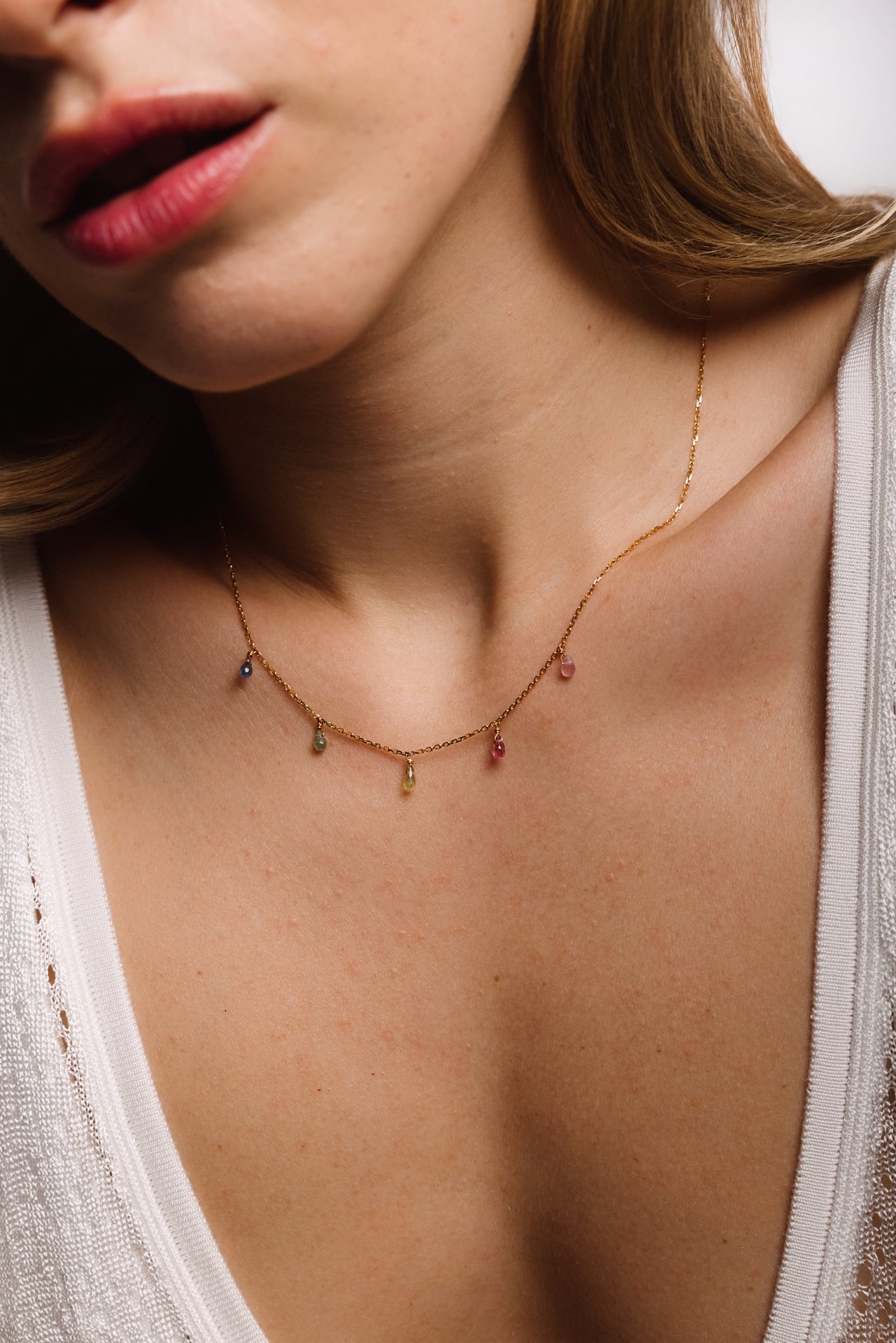 Collier Sofia - Or 750‰ - Saphir multicolore