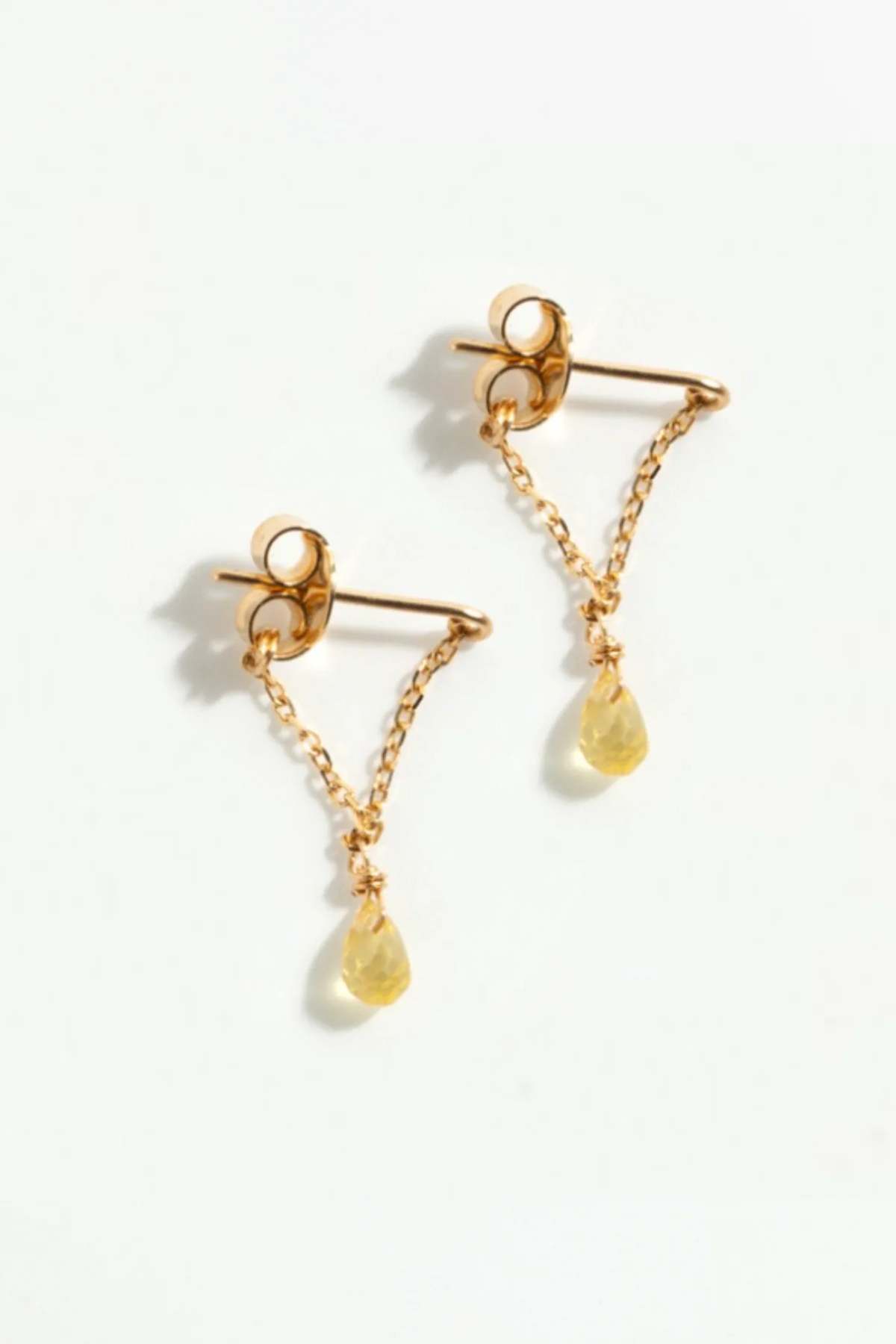 Mia Earring – 750‰ Gold – Orange Sapphire