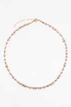 Rice Grain Necklace - Pink Cultured Pearl