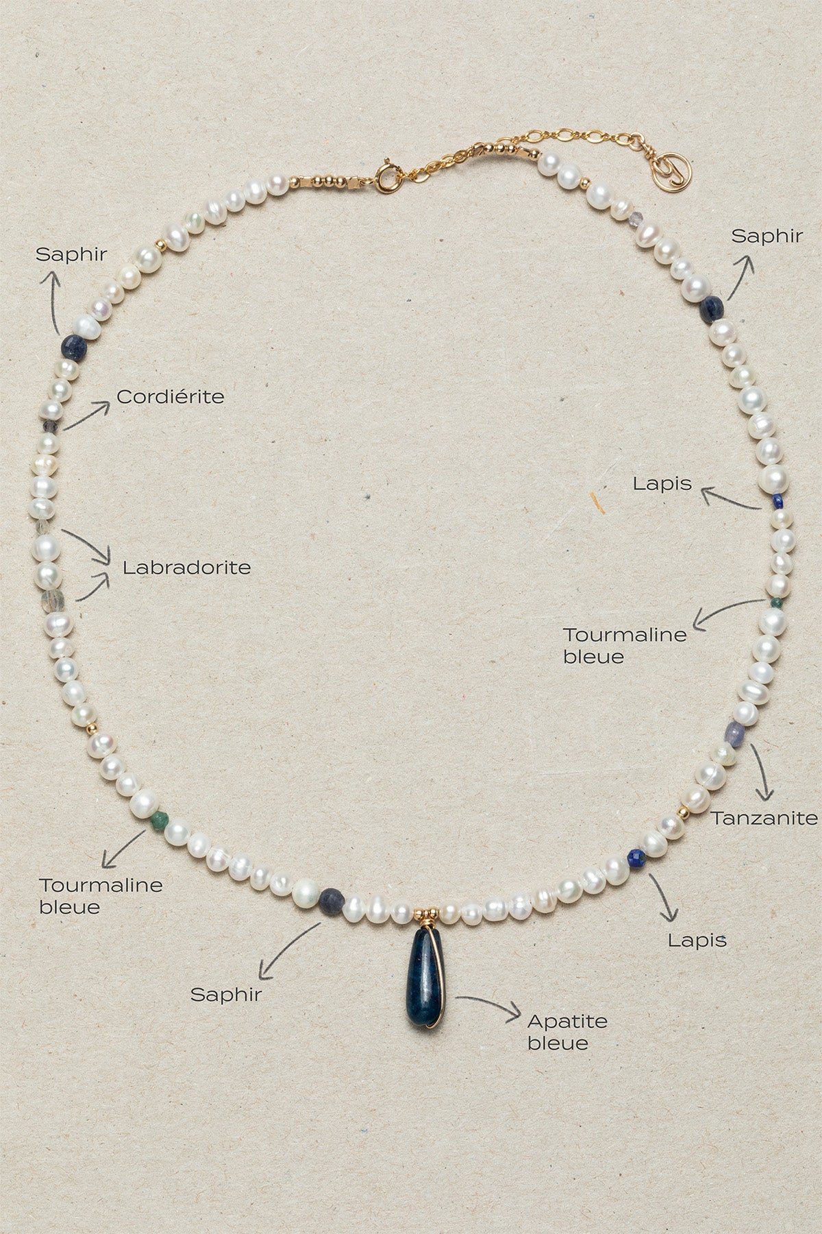 Collier Joumana - Azur