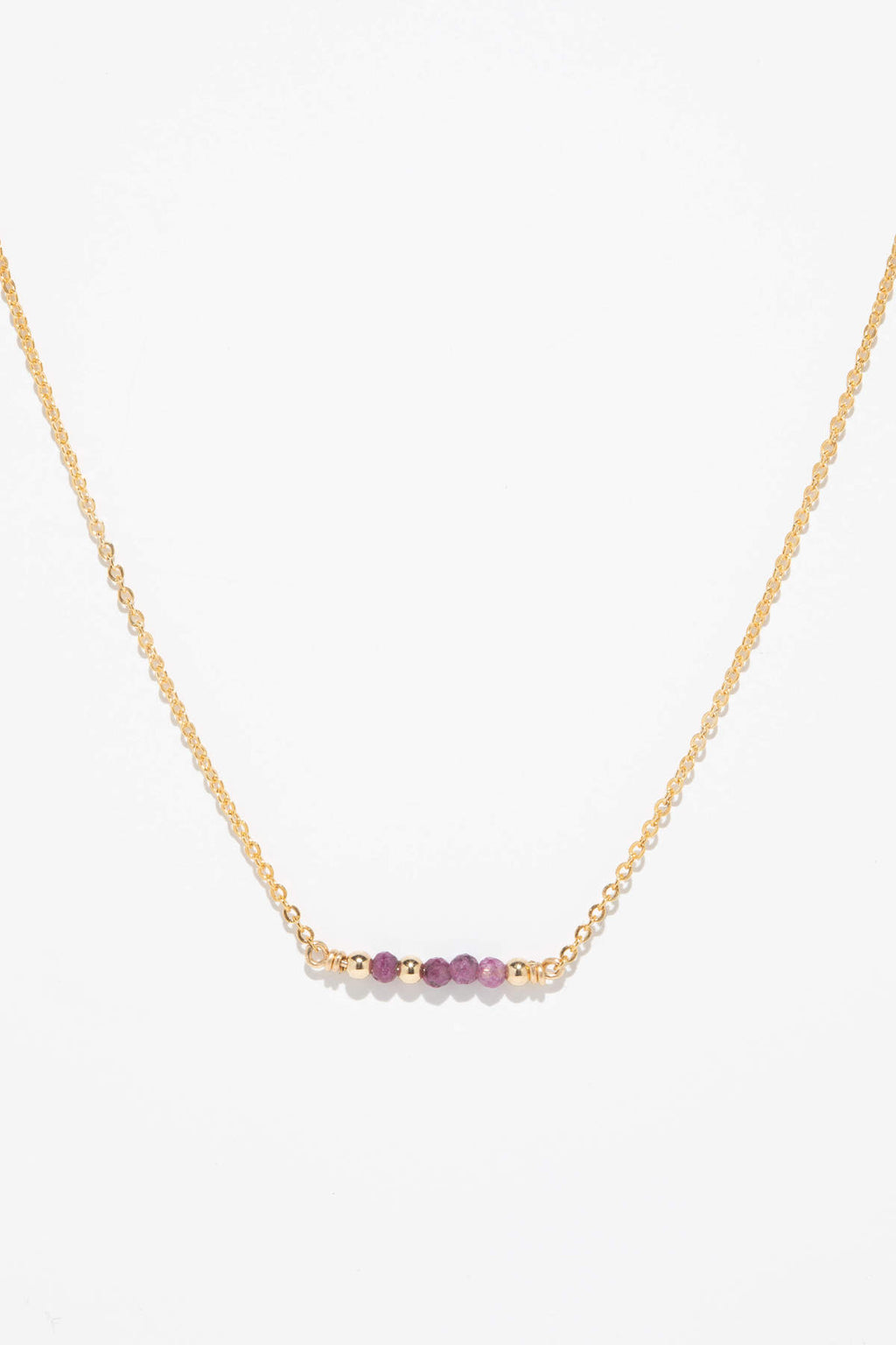 Collier court théa - Rubis