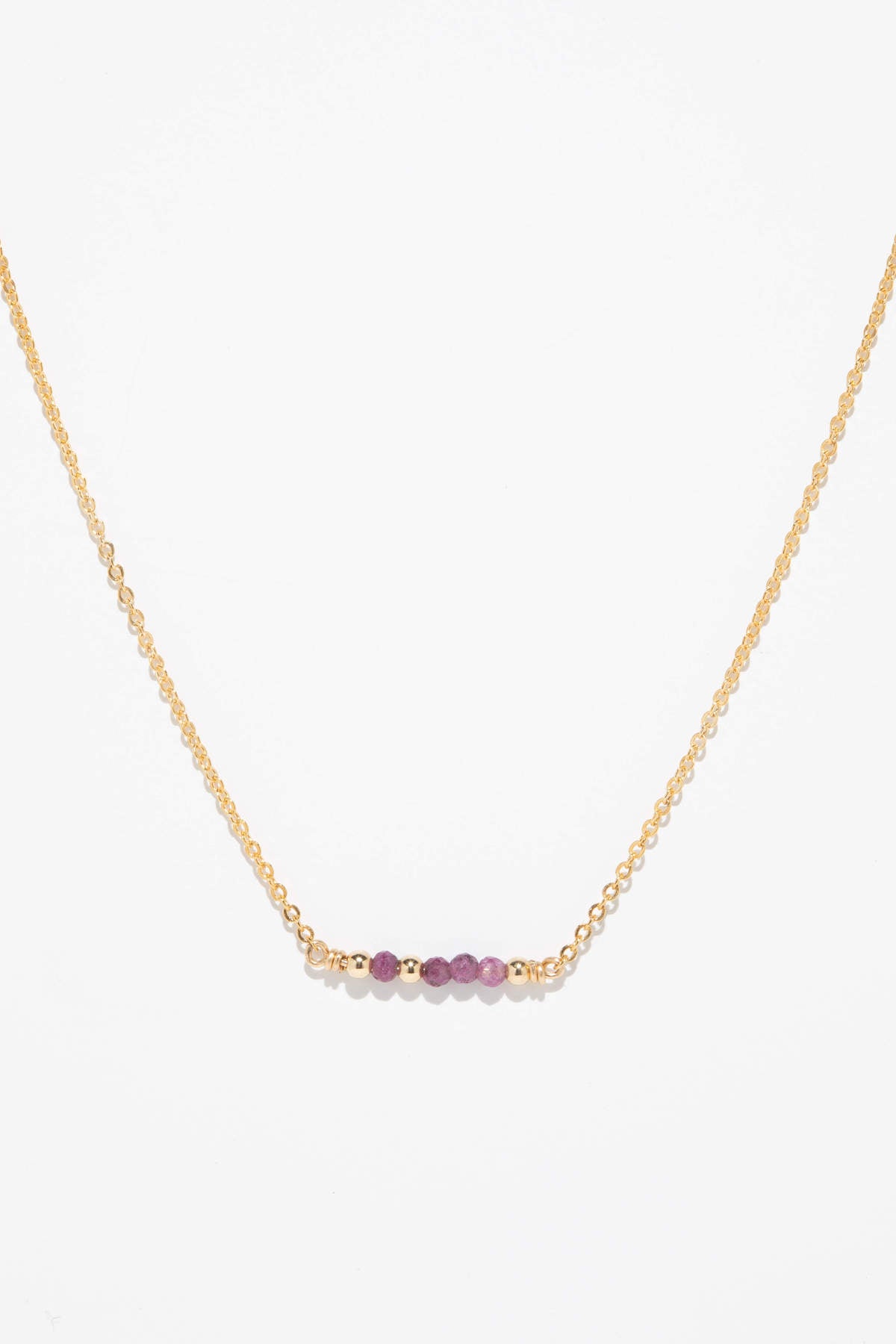 Théa Short Necklace - Ruby
