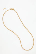 Collier Queen 40 cm à plat, enfilage de perles dorées de 2,5 mm