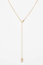 Collier Vice versa Stella or à plat, chaîne coulissant dans un anneau fin