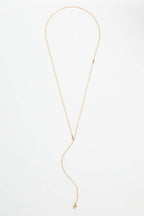 Collier Vice versa Stella or en entier, perle dorée de 4 mm en bout de chaîne