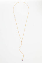 Collier Vice versa Stella rubis en entier, rubis de 4 mm en bout de chaîne