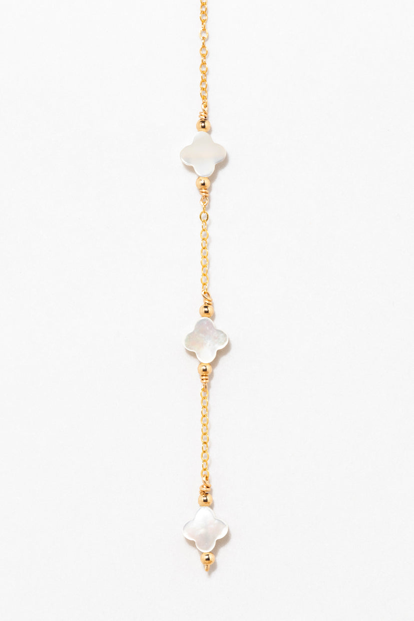 Swan Adjustable Necklace - Mother of Pearl