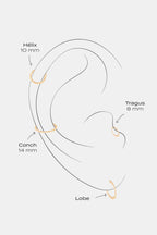 Piercing Diana - Saphir - Or 750‰