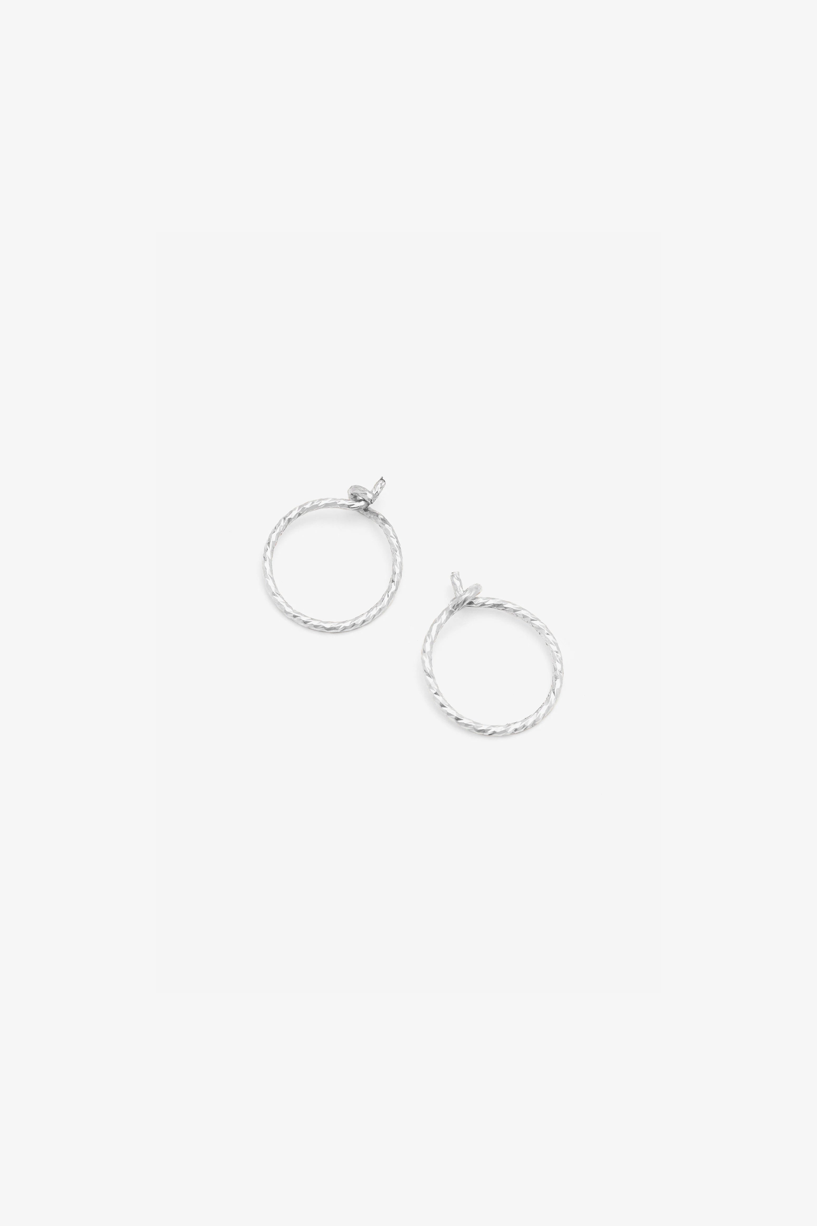 Mini sparkle creoles - Silver