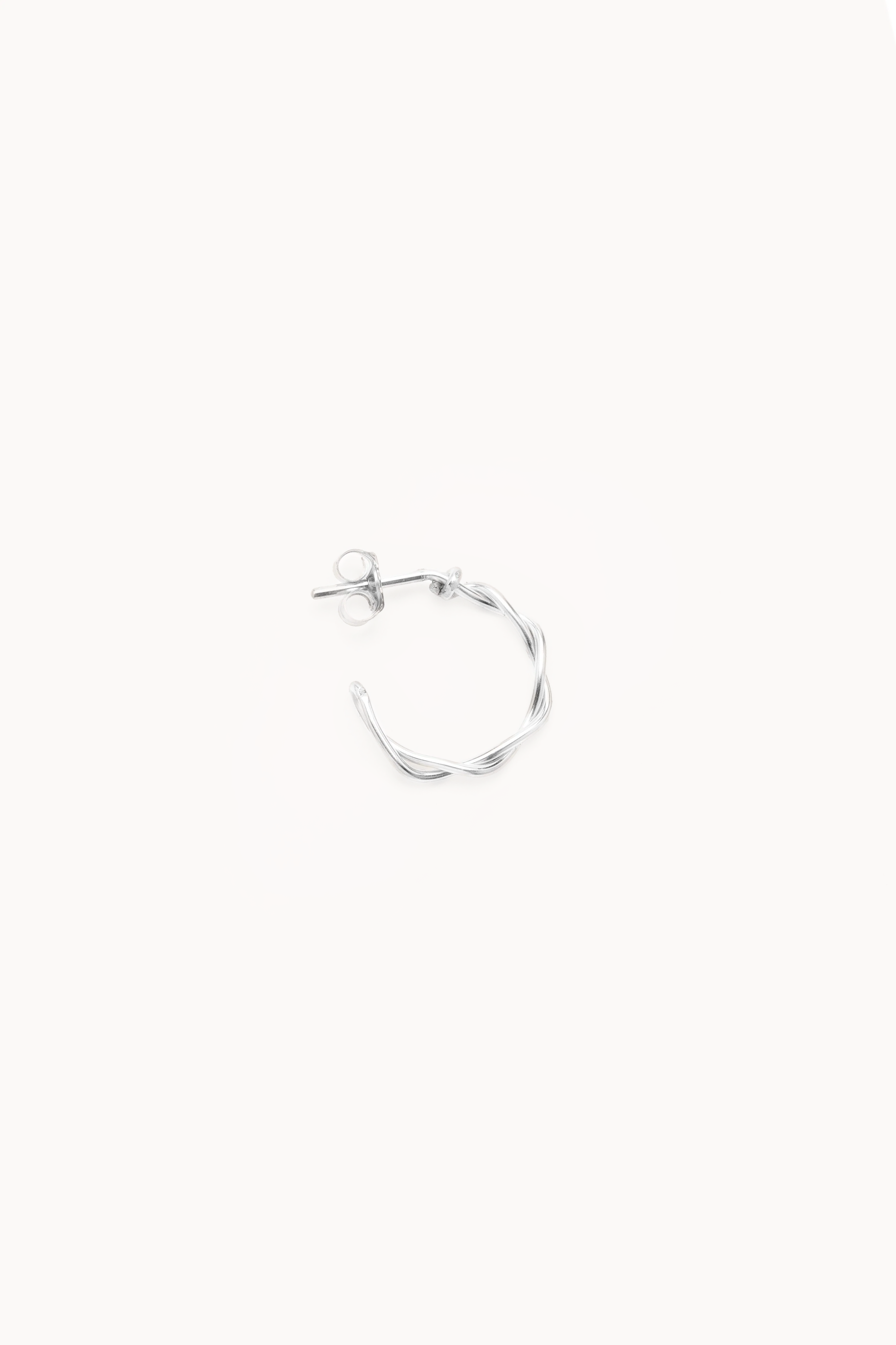 Mini créoles Torsade - Argent