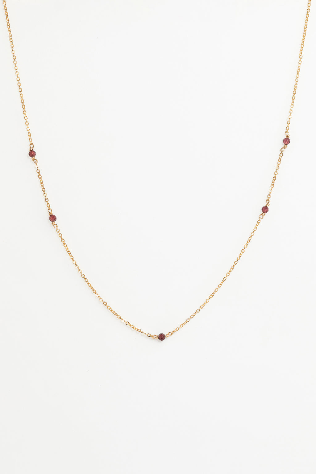 Garnet Satellite Bracelet - Necklace