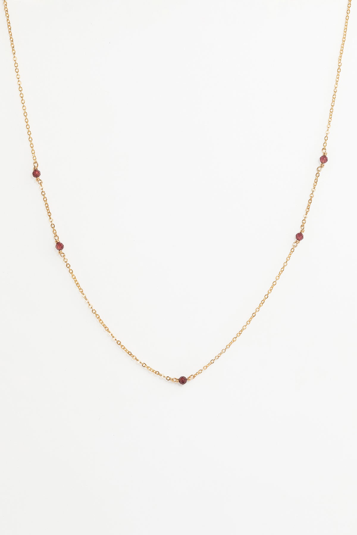Garnet Satellite Bracelet - Necklace