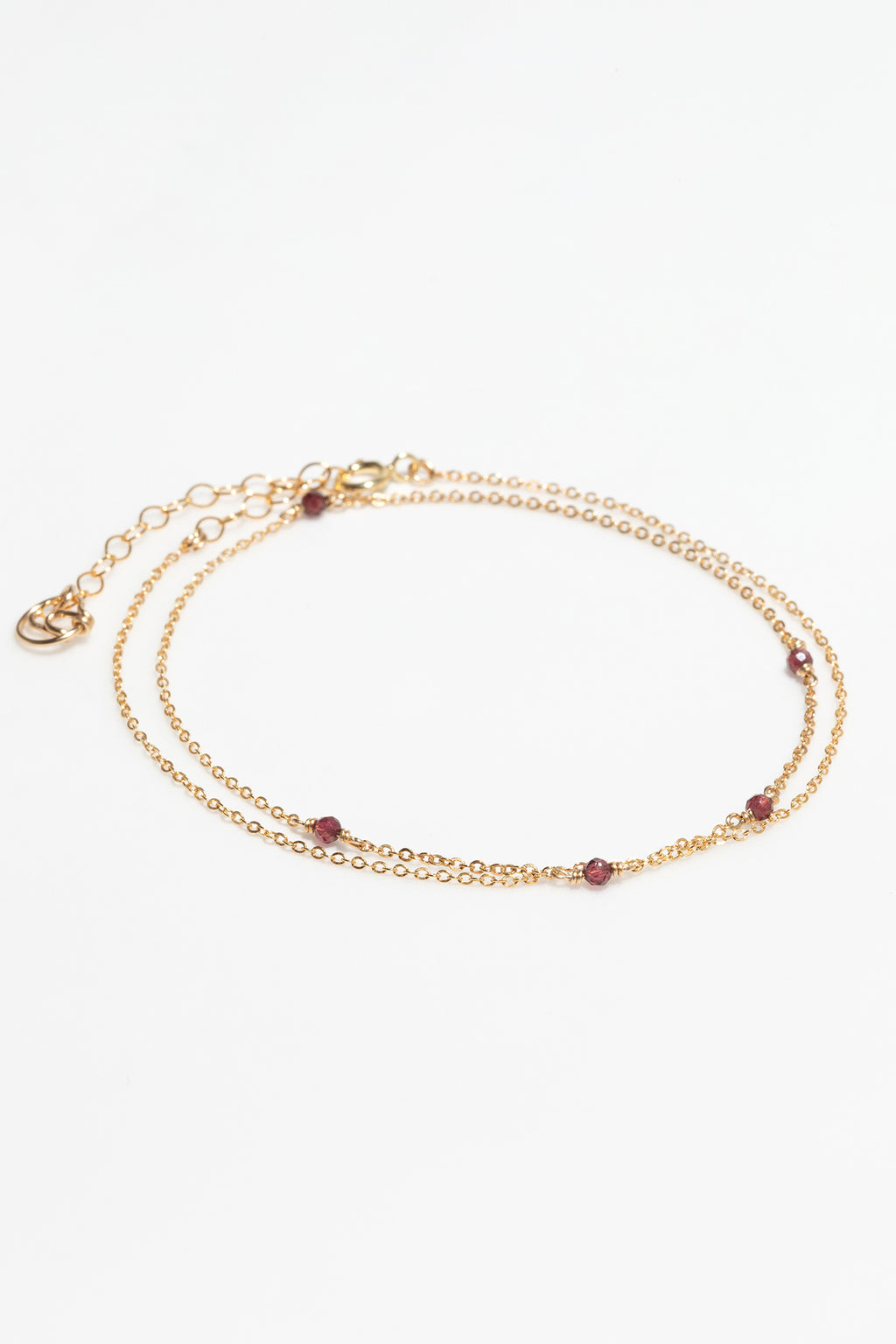 Garnet Satellite Bracelet - Necklace