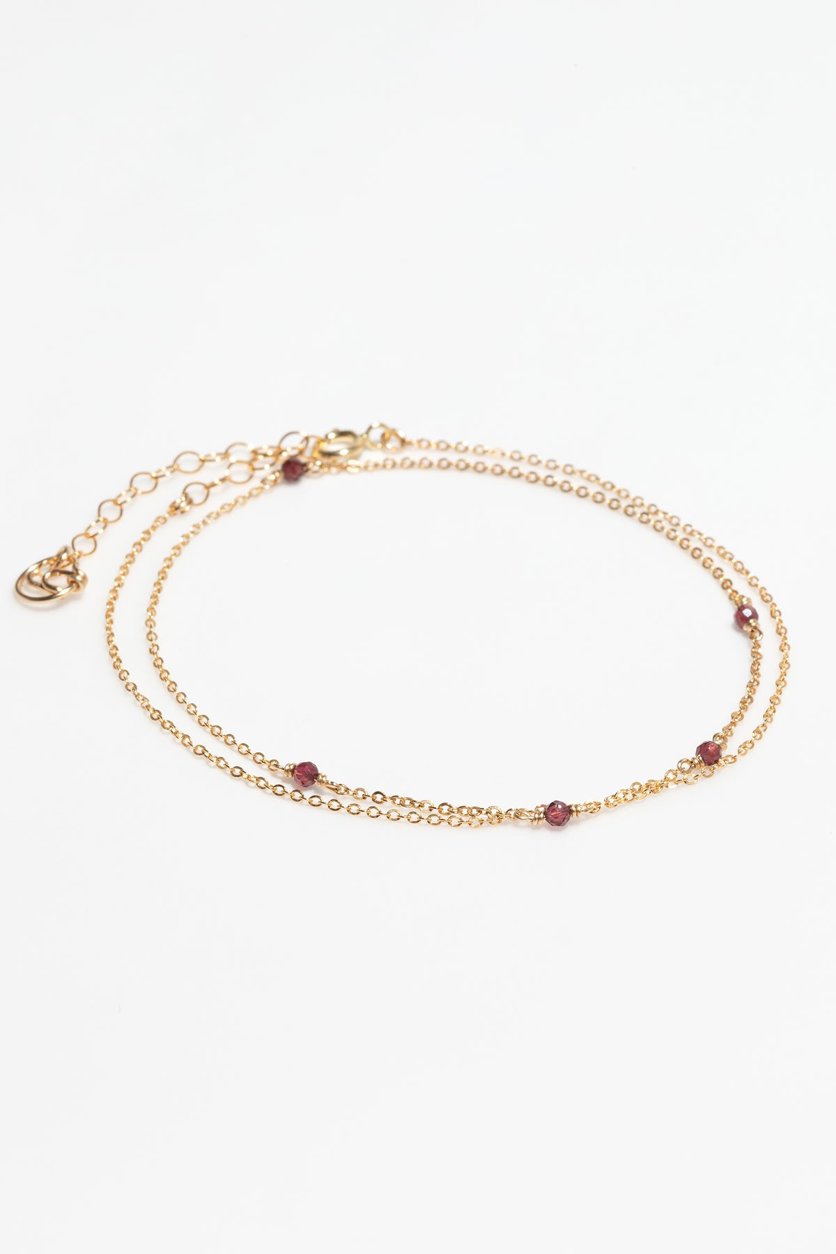 Garnet Satellite Bracelet - Necklace