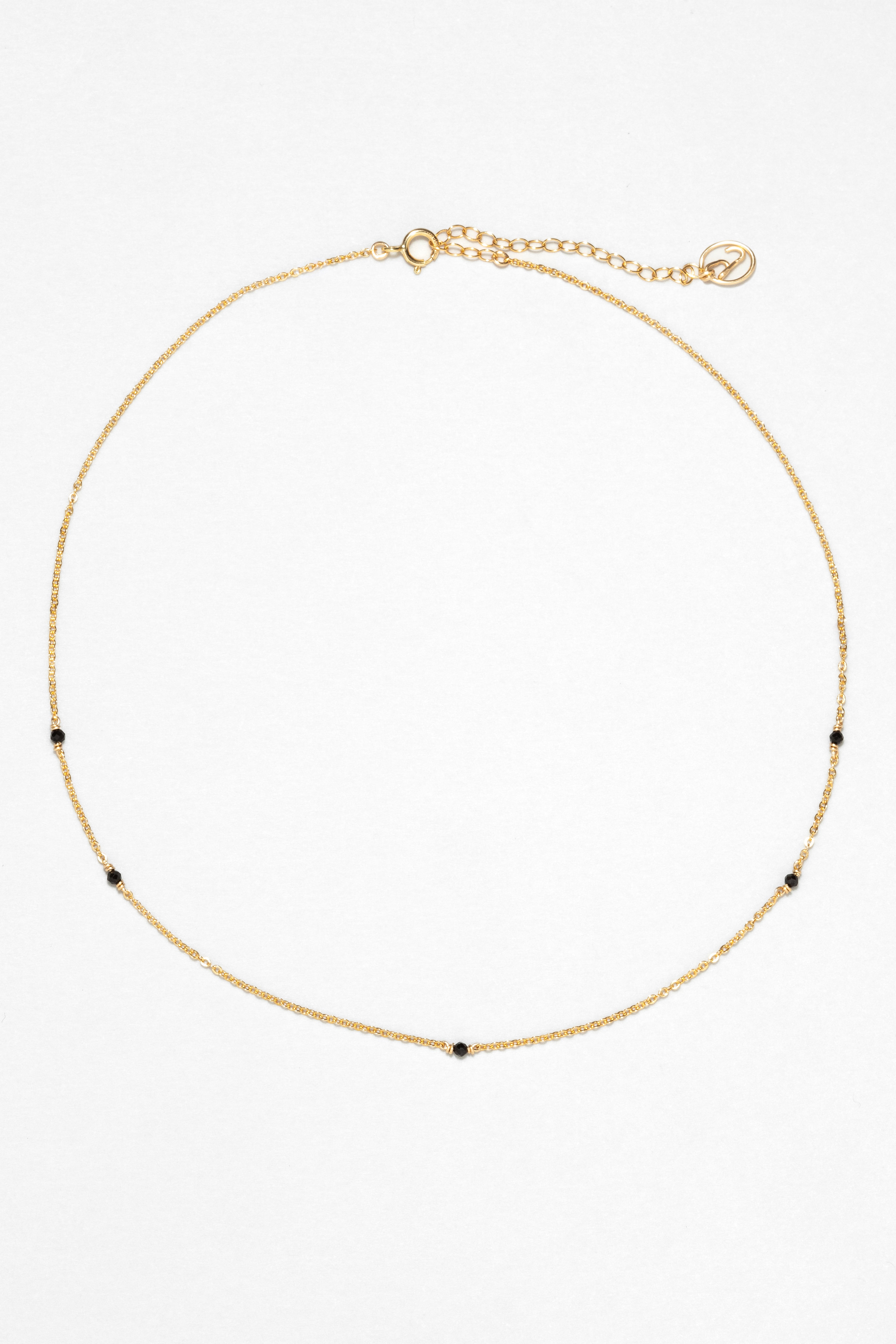 Collier-Bracelet Satellite - Agate noire