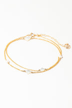 Swan Necklace Bracelet - Mother of Pearl