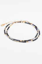 Collier-Bracelet double Queen - Azur
