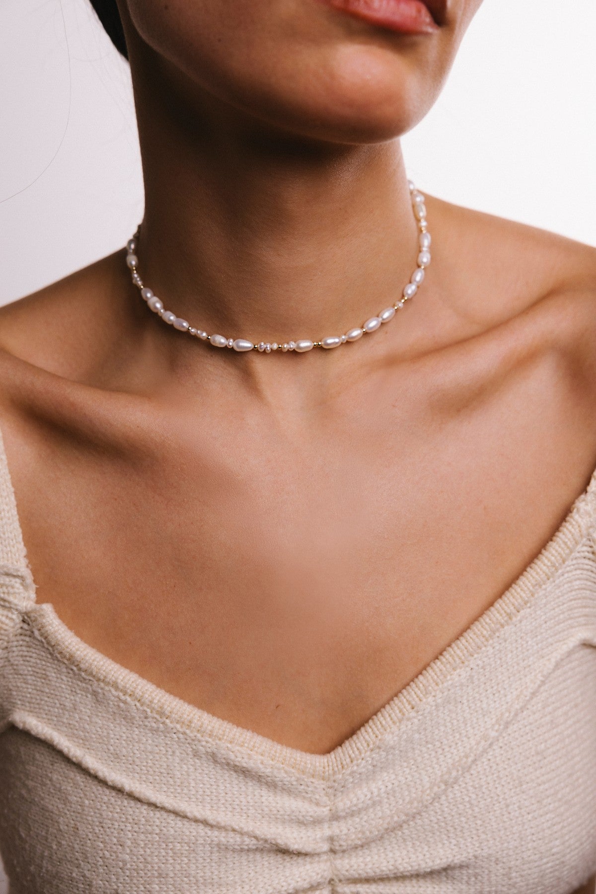 Rice Grain Necklace &amp; Bracelet Set