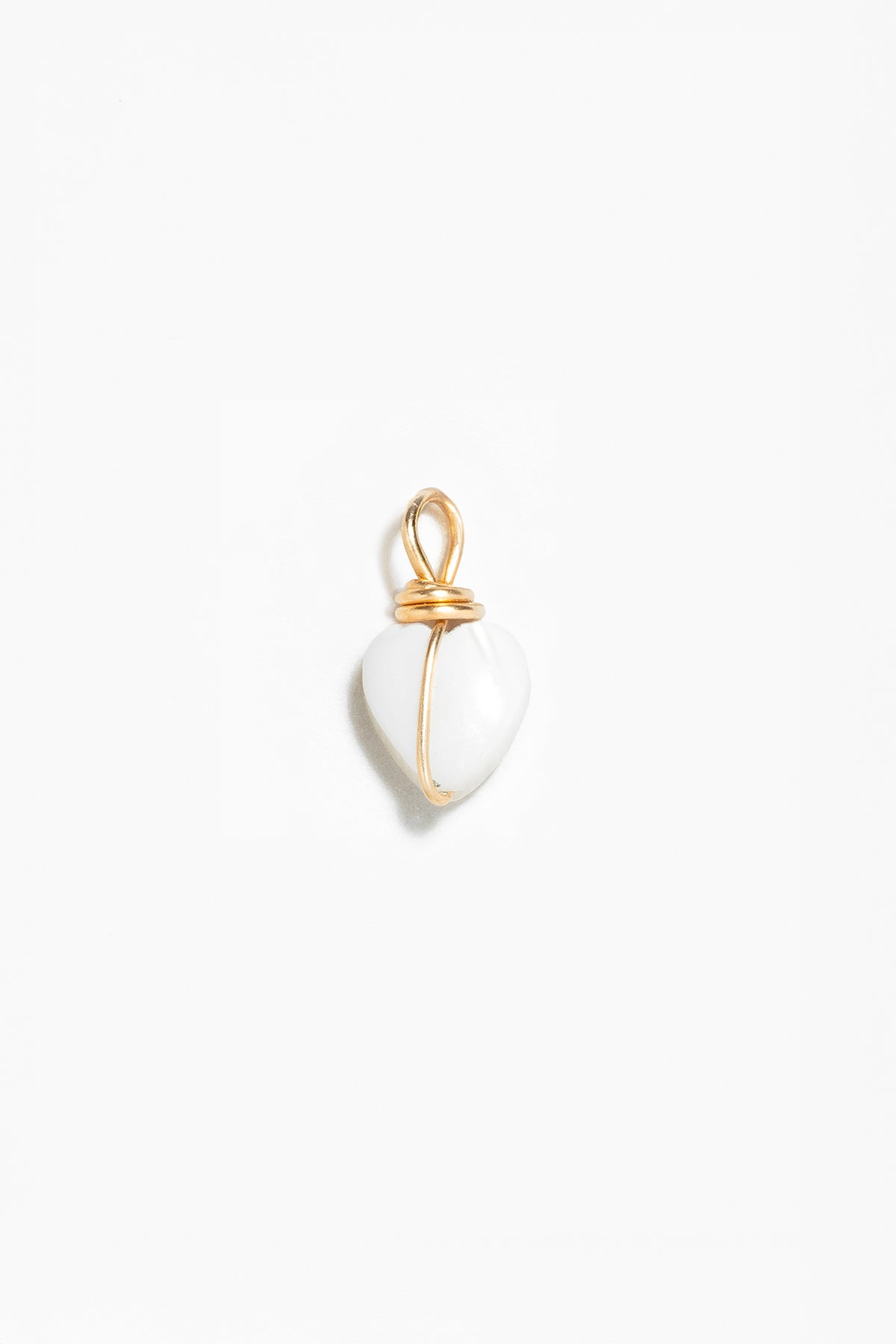 Mother-of-pearl heart charm pendant